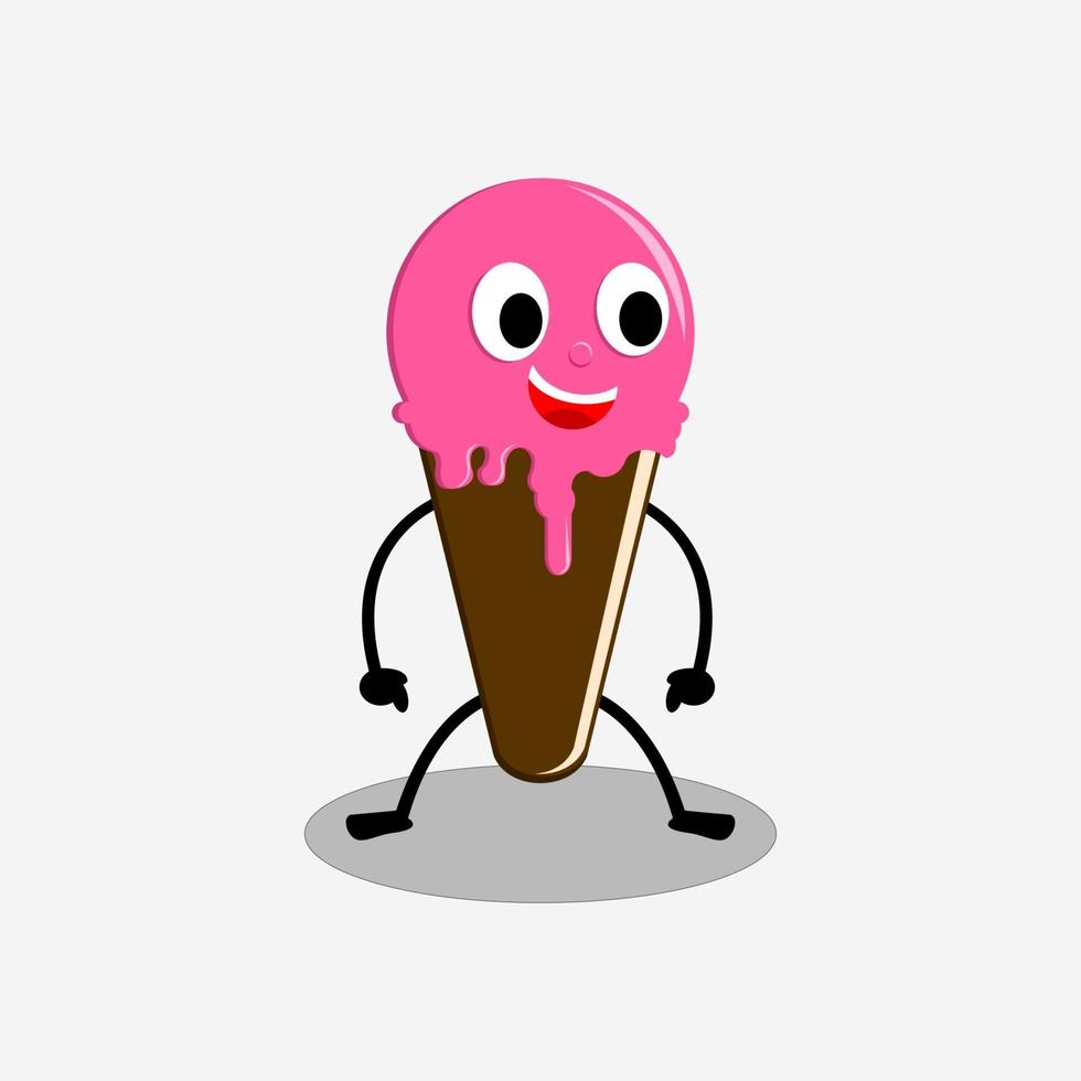 Vector illustration of cute cartoon ice cream graphics Great for cafe logos ice cream businesses