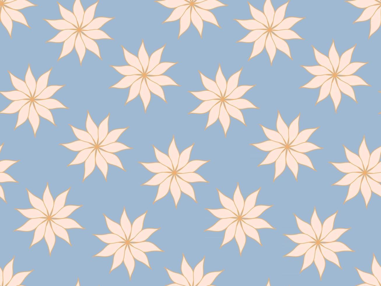 Seamless repeating pattern of flowers and plants.  wildflowers vector