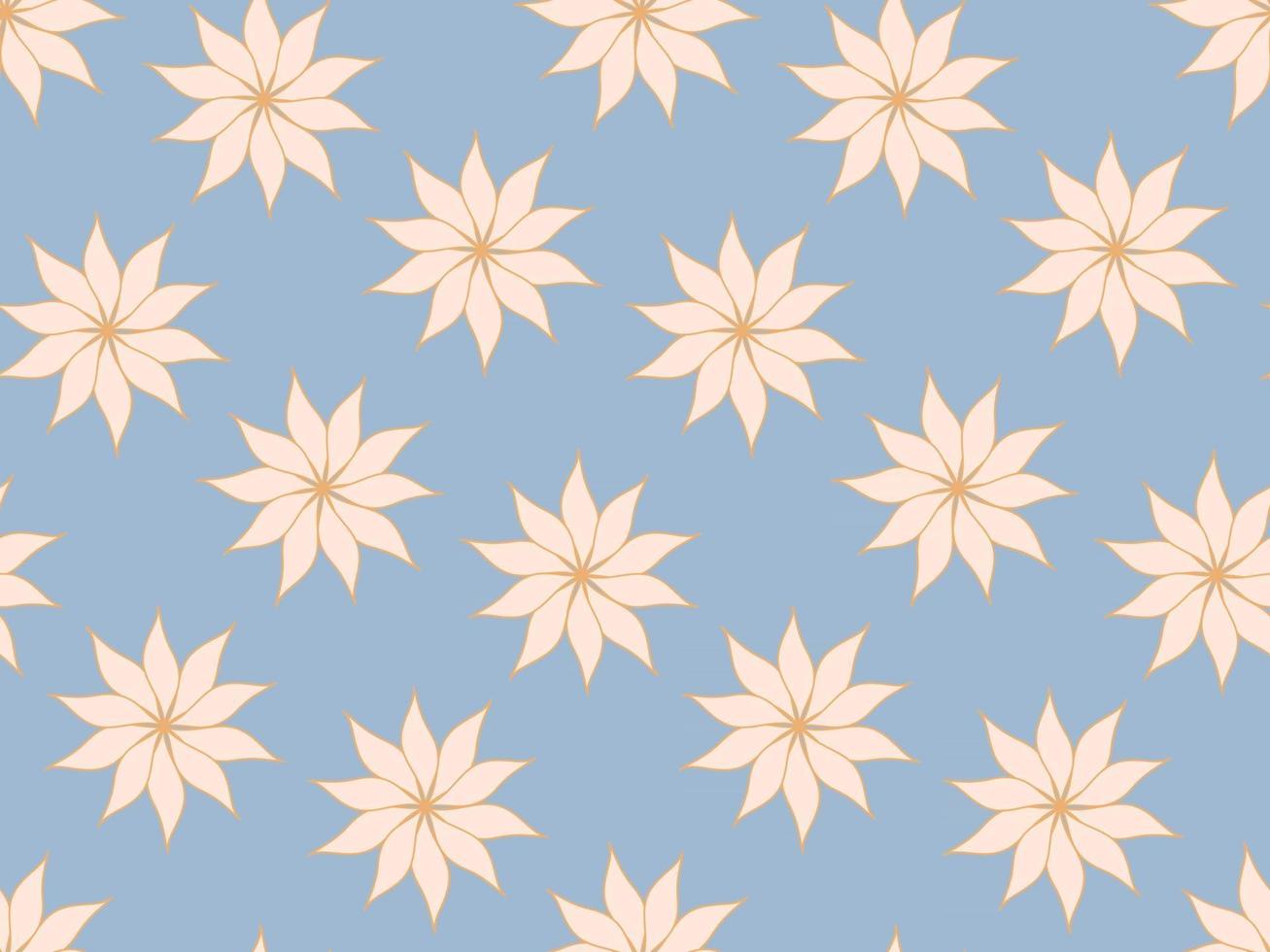 Seamless repeating pattern of flowers and plants.  wildflowers vector