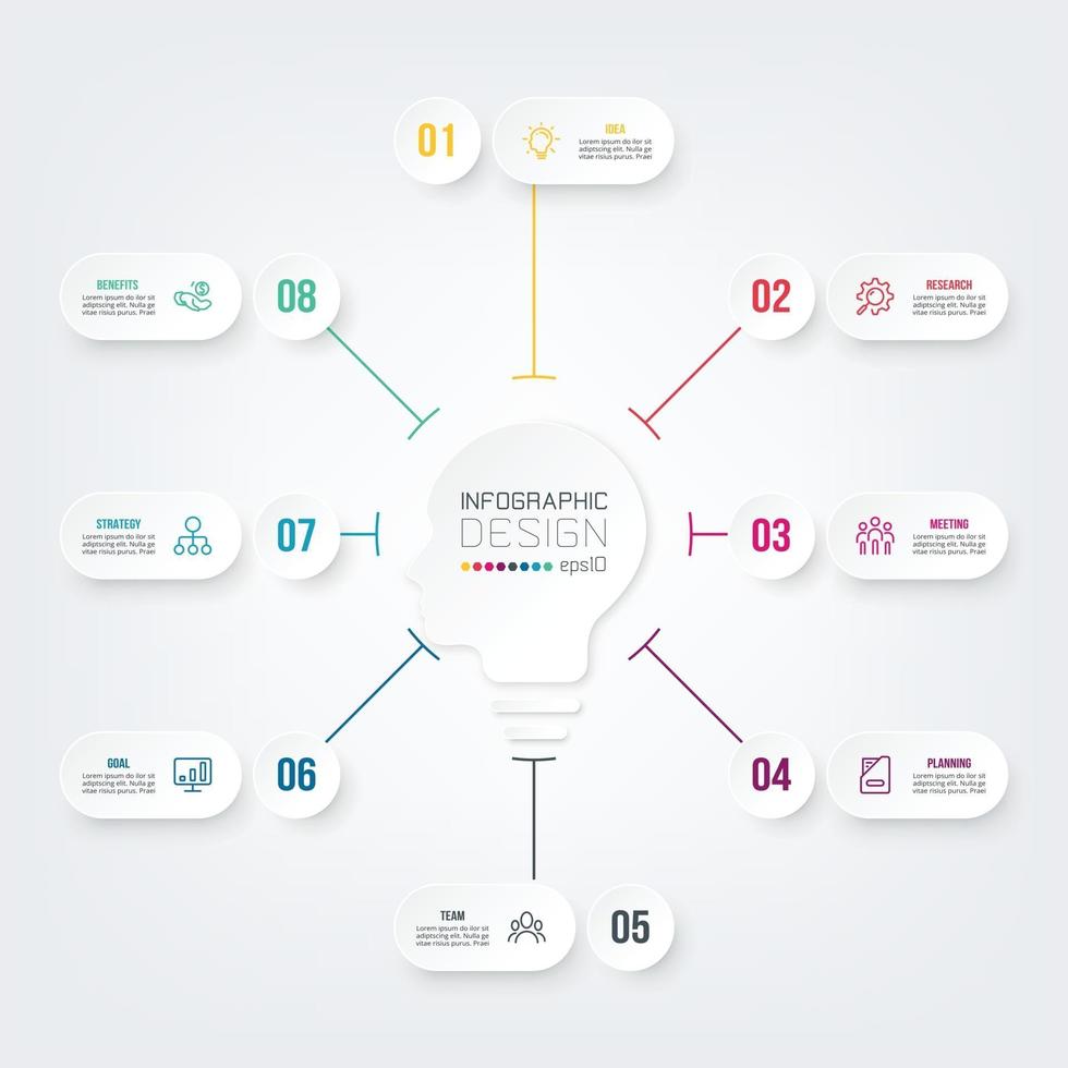 Business concept infographic template with diagram. vector