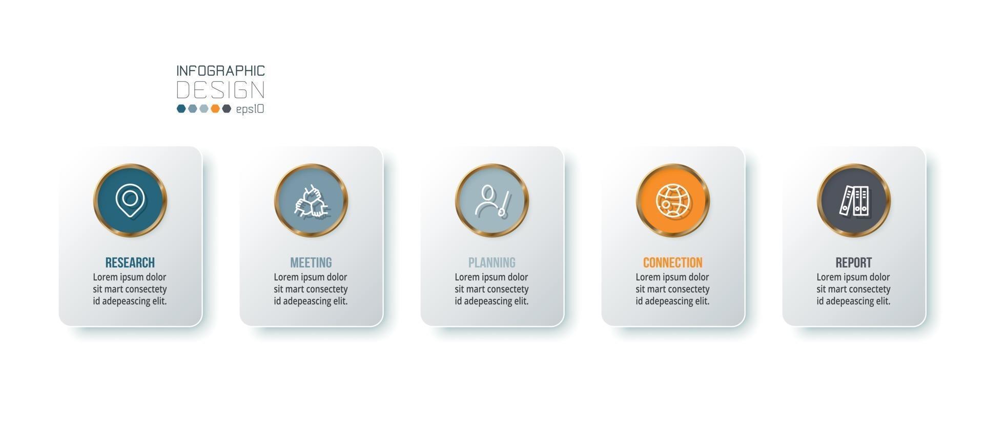 Business concept infographic template with option. vector