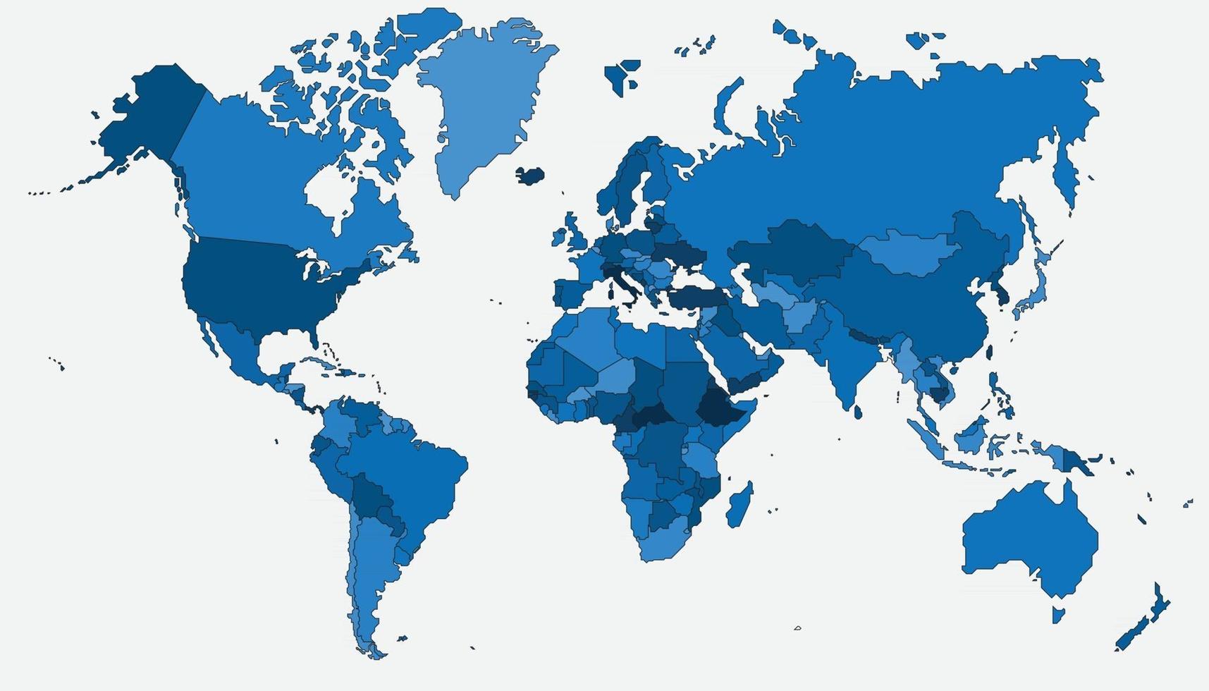 High Detail World map vector