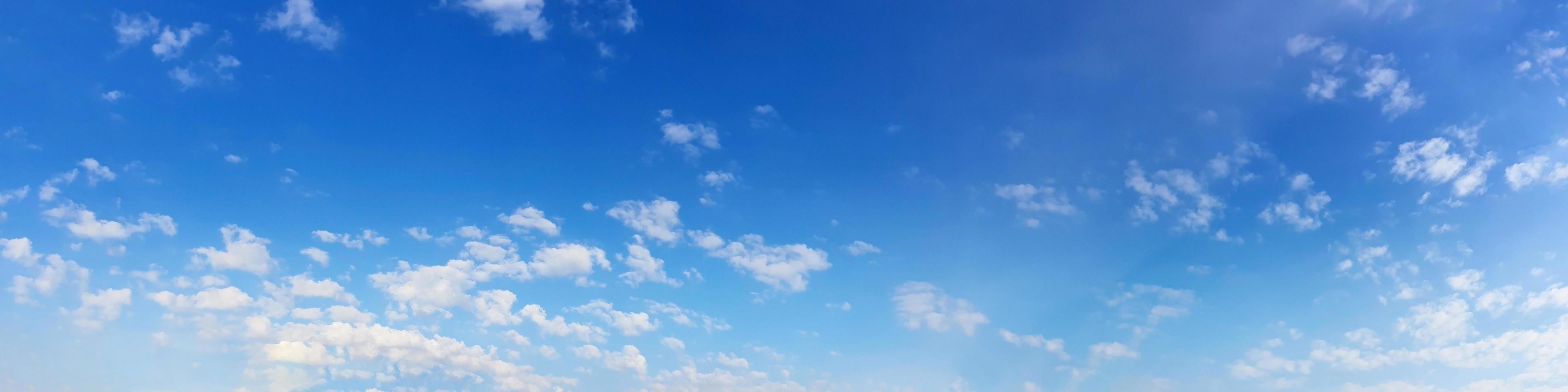 Panorama sky with cloud on a sunny day photo