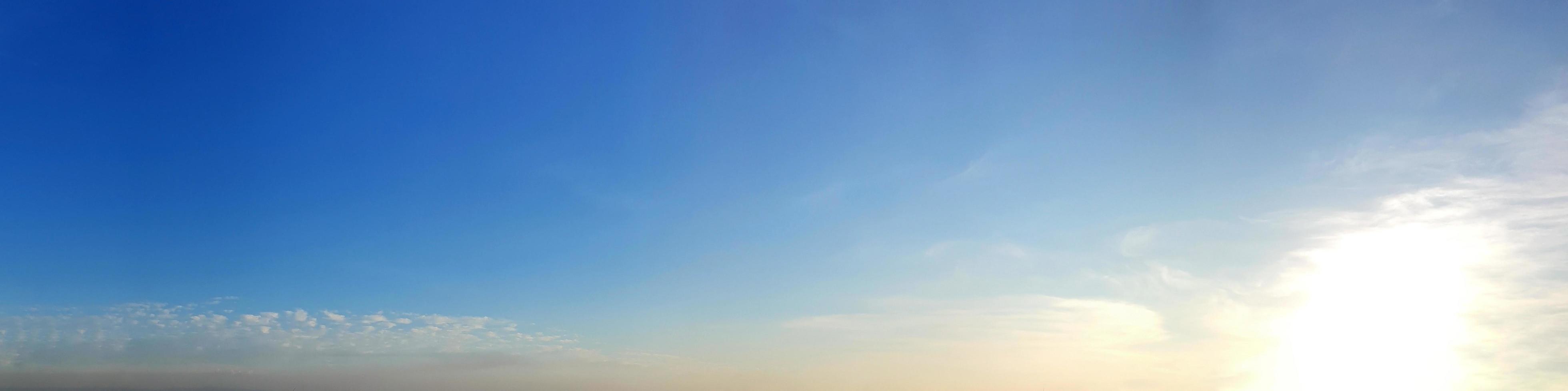 Panorama sky with cloud on a sunny day photo