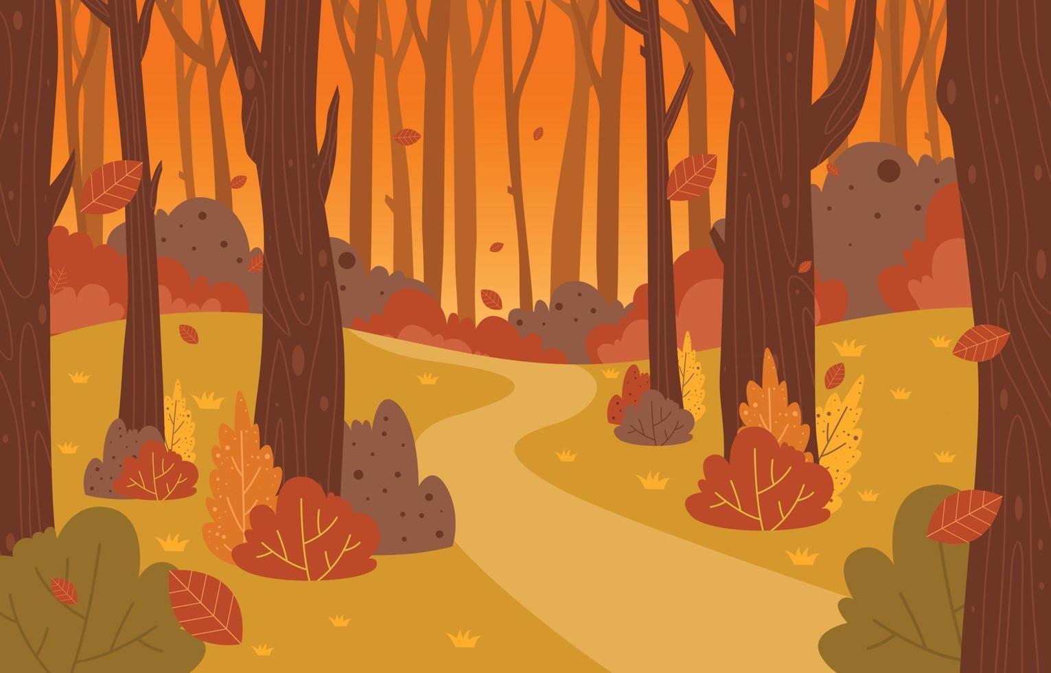 Autumn Season Scenery Background vector