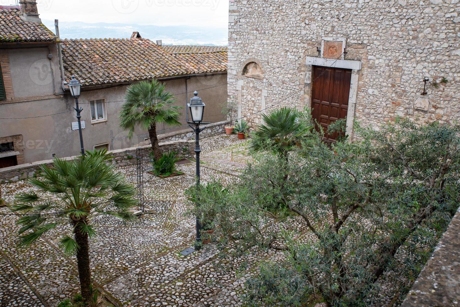 Buildings in Cesi, in Terni province, Italy, 2020 photo