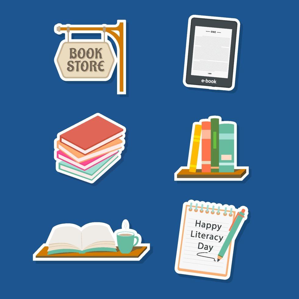 Literacy Stickers Collection vector