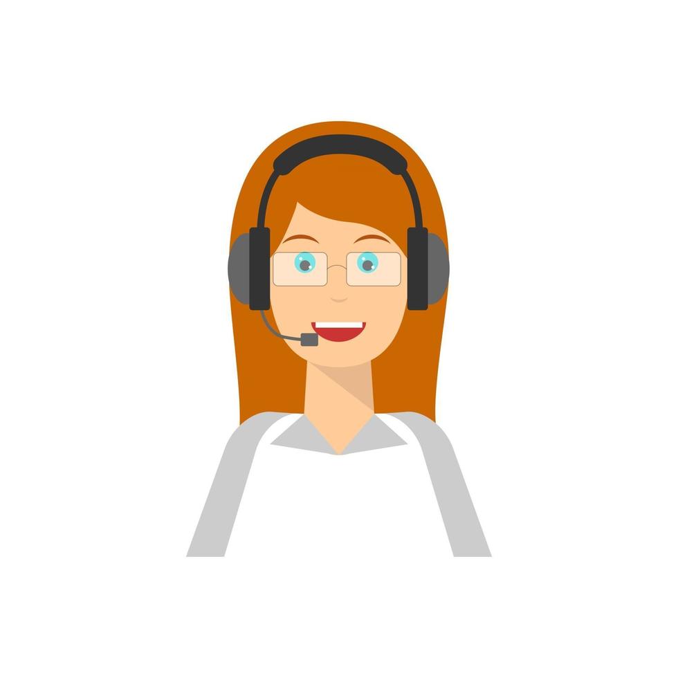 character woman Call center vector