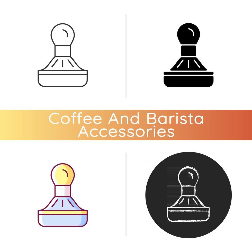 Coffee tamper icon vector