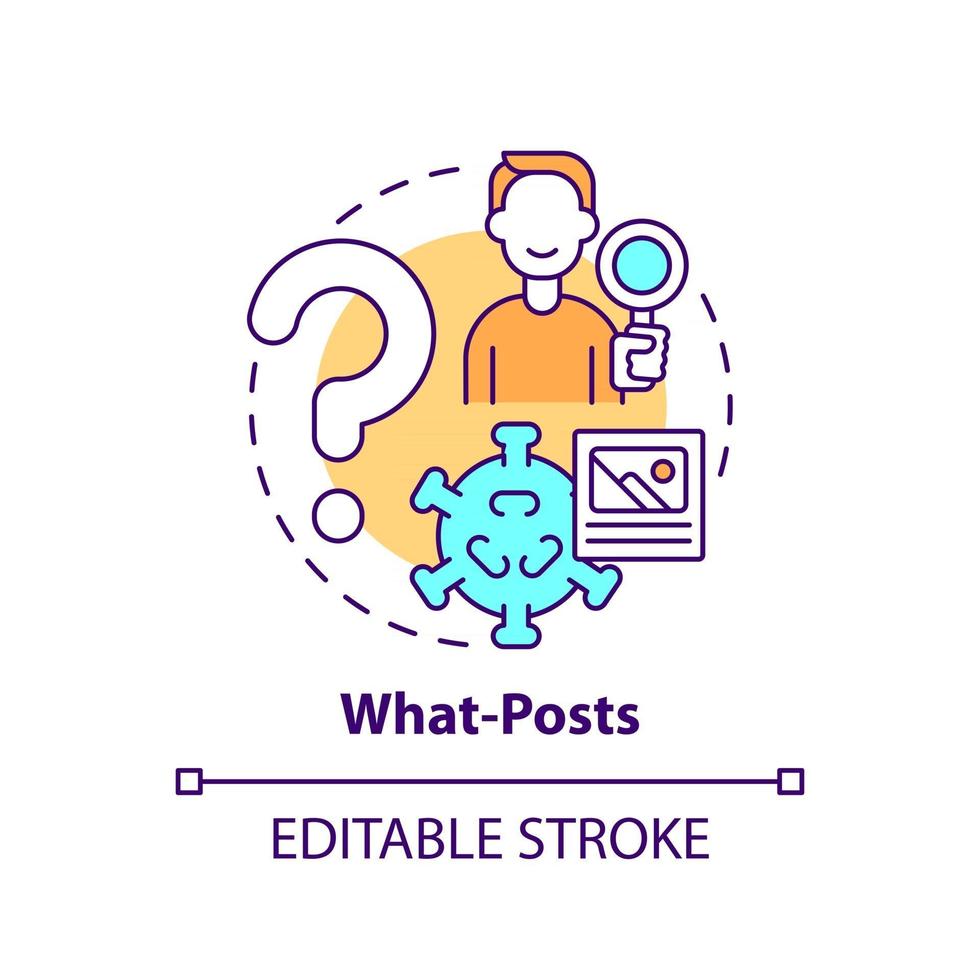 What-posts concept icon vector