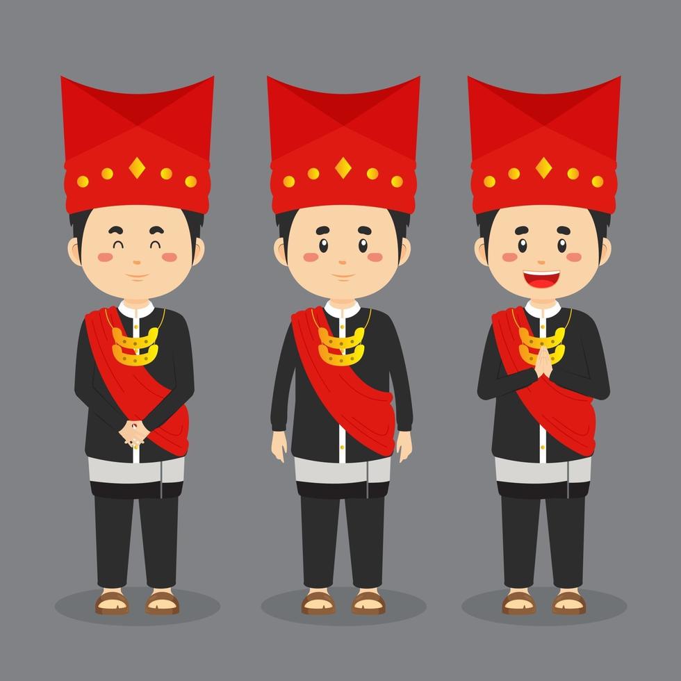 North Sumatra Character with Various Expression vector