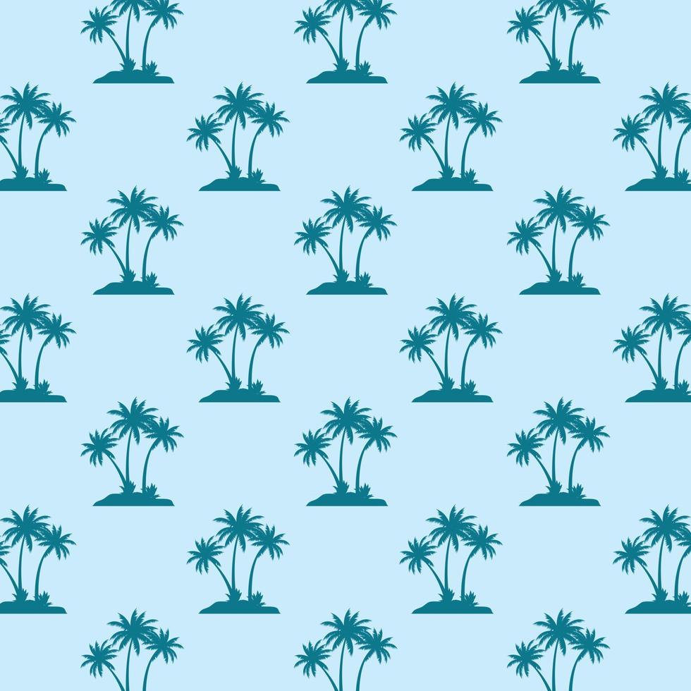 Flat palm trees seamless pattern vector