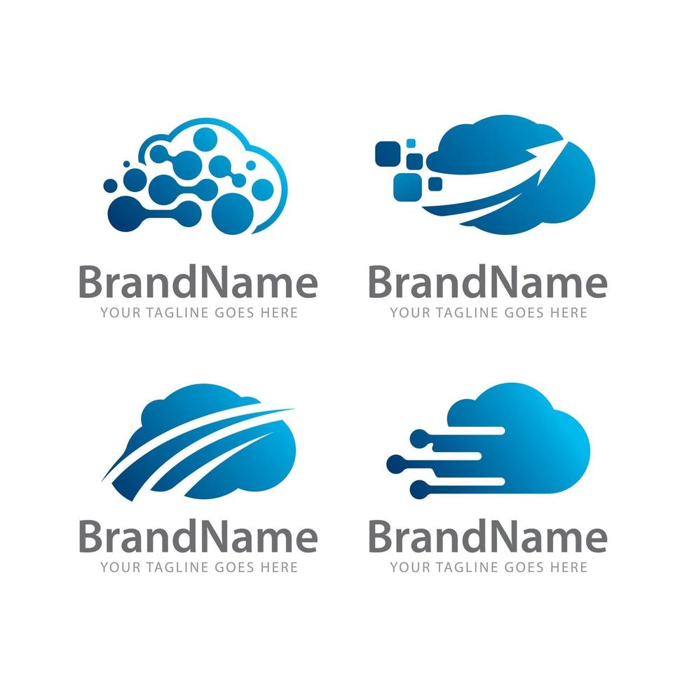 logo cloud technology vector template