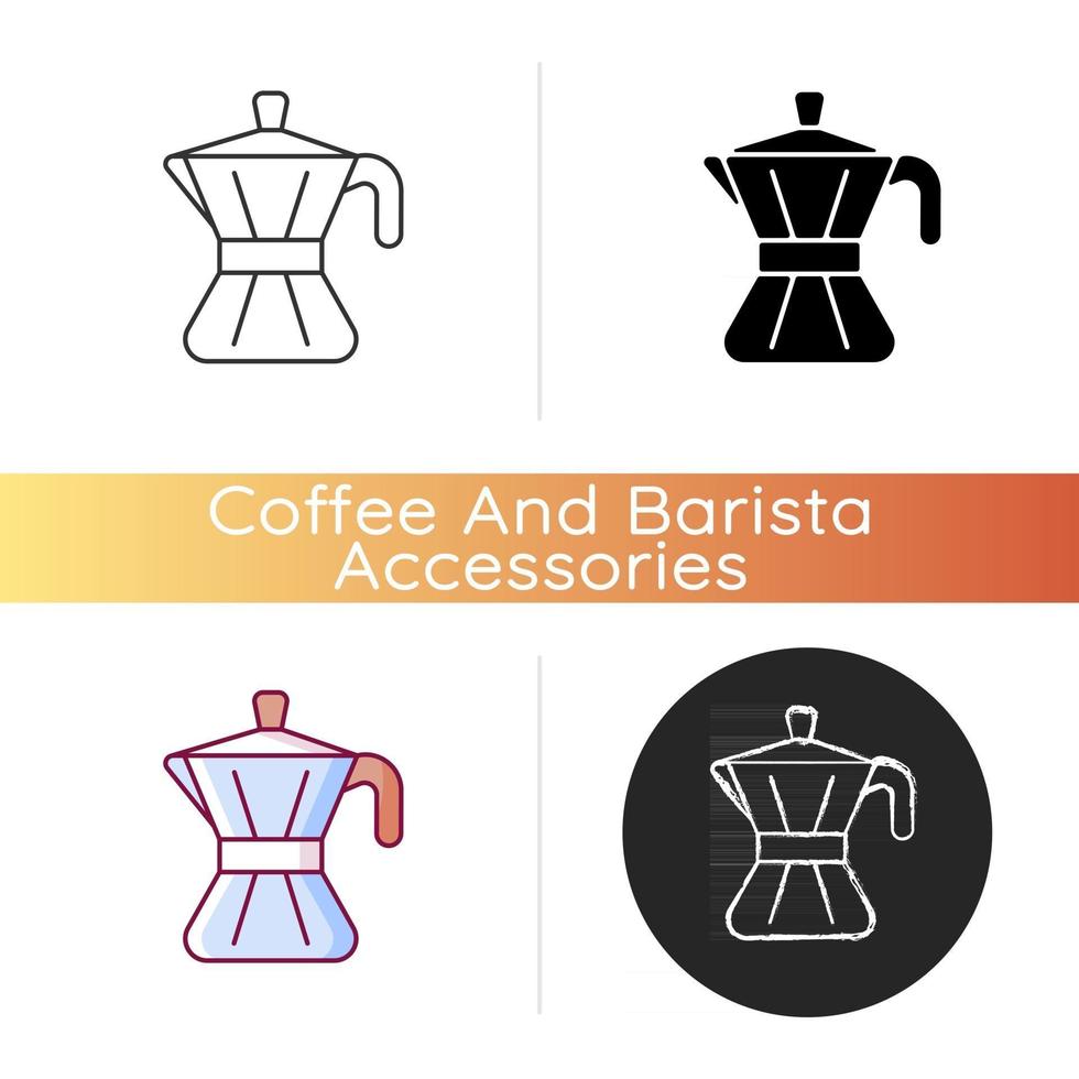 Moka pot icon vector