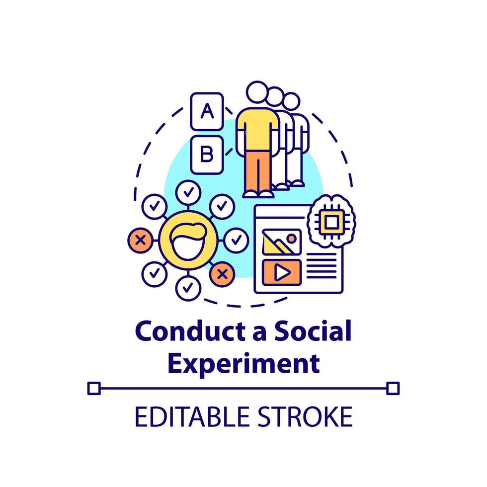 Conduct social experiments concept icon vector