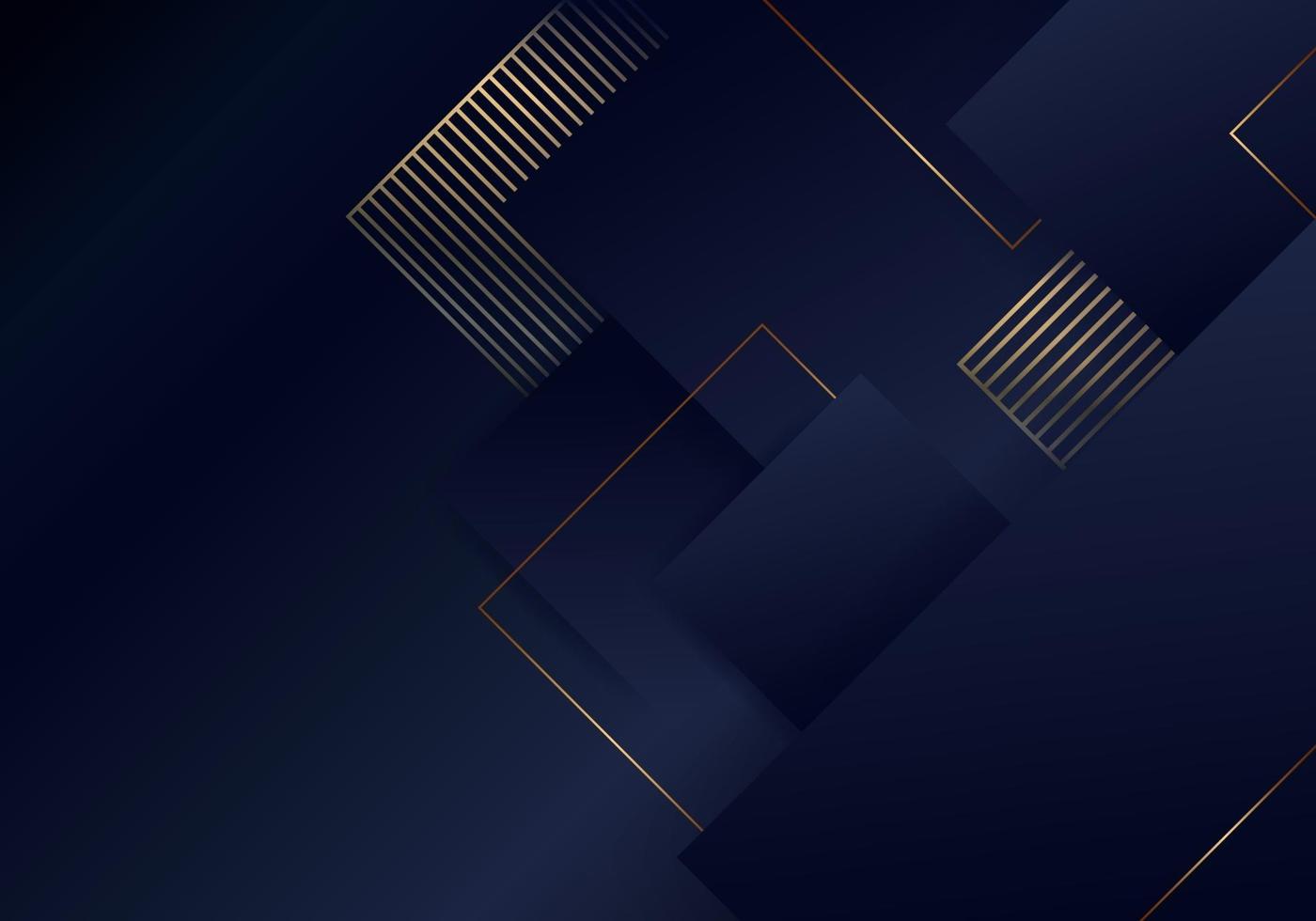 Abstract luxury elegant blue and gold squares pattern background vector
