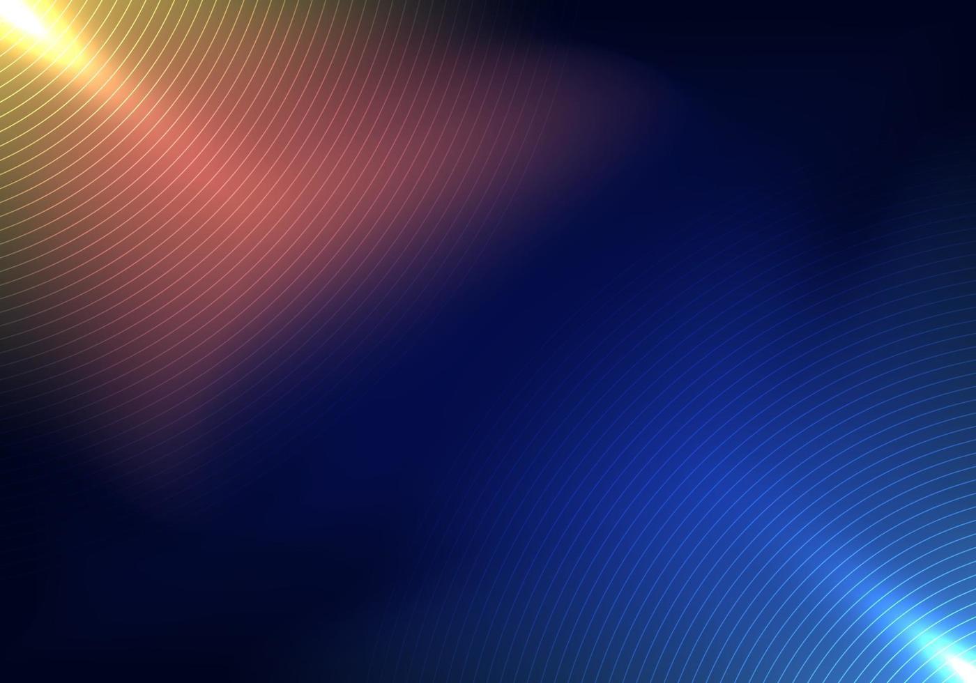 Fondo de líneas de círculos de iluminación futurista tecnología abstracta vector