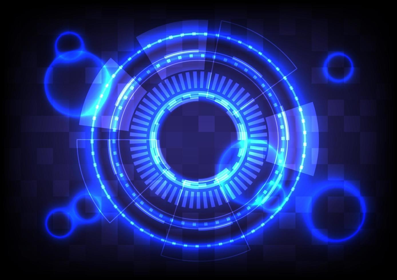 Abstract background. Virtual reality technology. Futuristic HUD circle vector