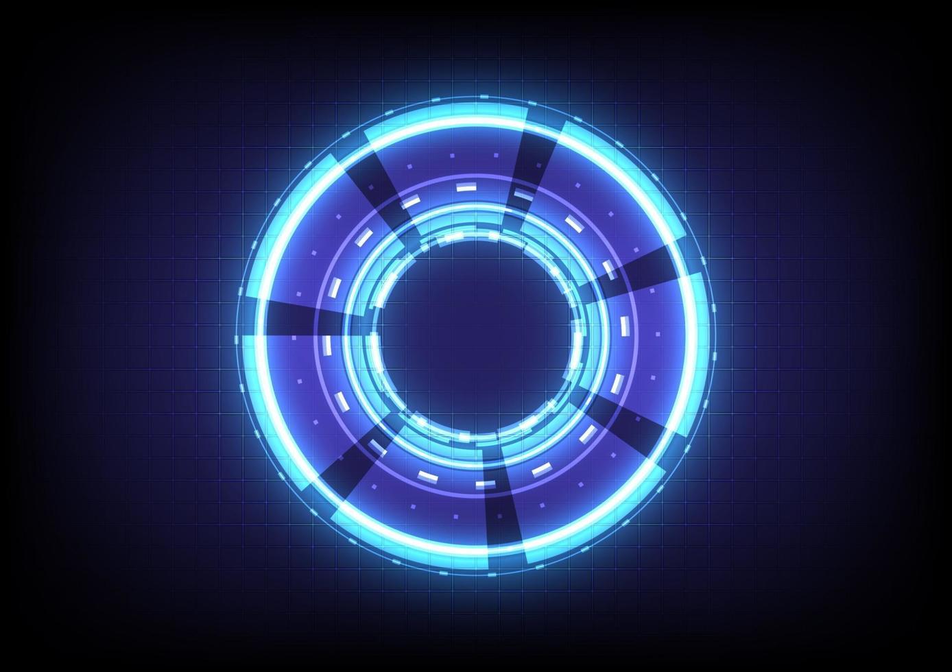 Abstract background. Virtual reality technology. Futuristic HUD circle vector