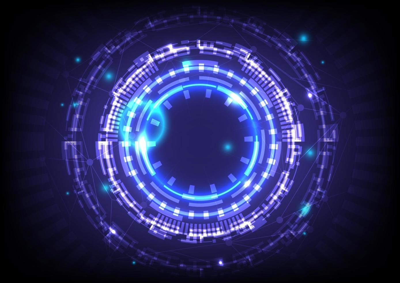 Abstract background. Virtual reality technology. Futuristic HUD circle vector