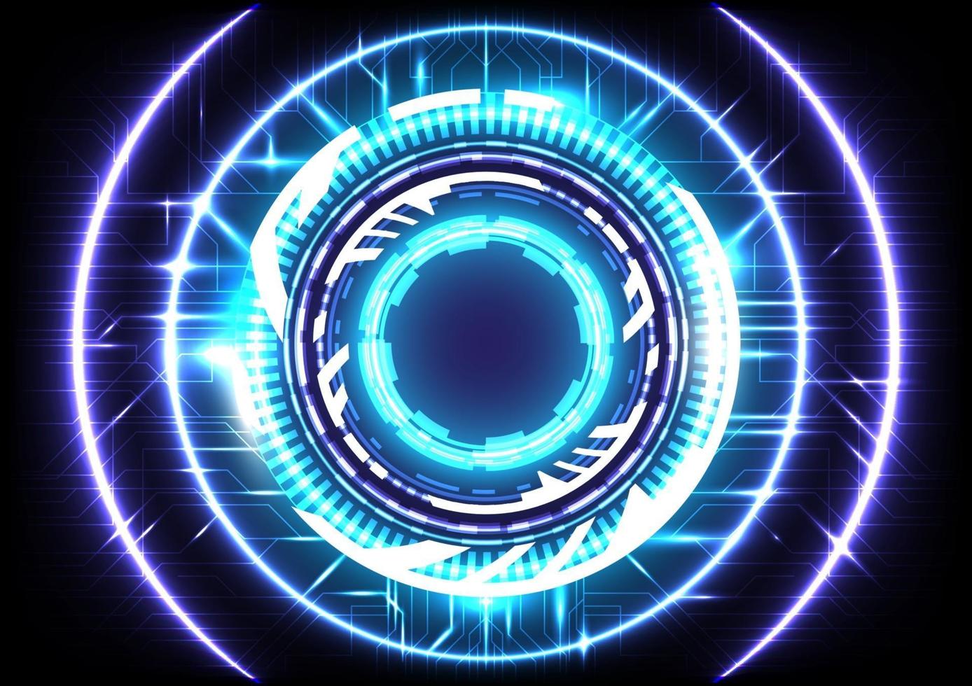 Abstract background. Virtual reality technology. Futuristic HUD circle vector