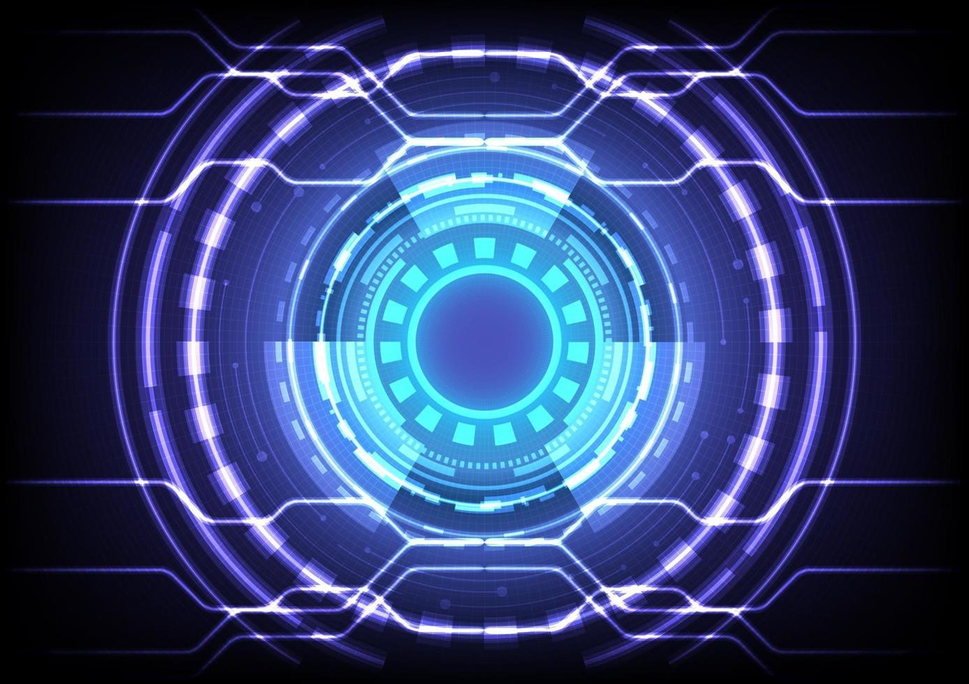 Abstract background. Virtual reality technology. Futuristic HUD circle vector