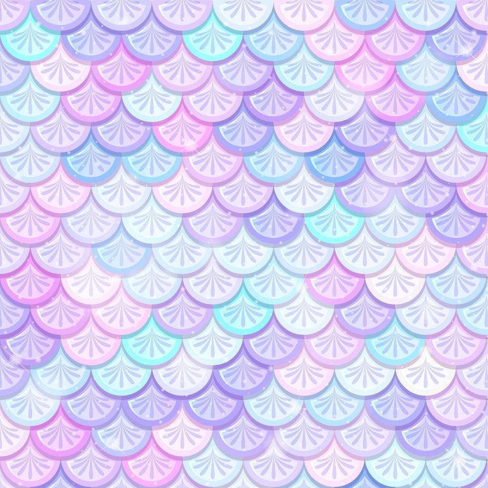 Fantasy mermaid scales seamless pattern vector