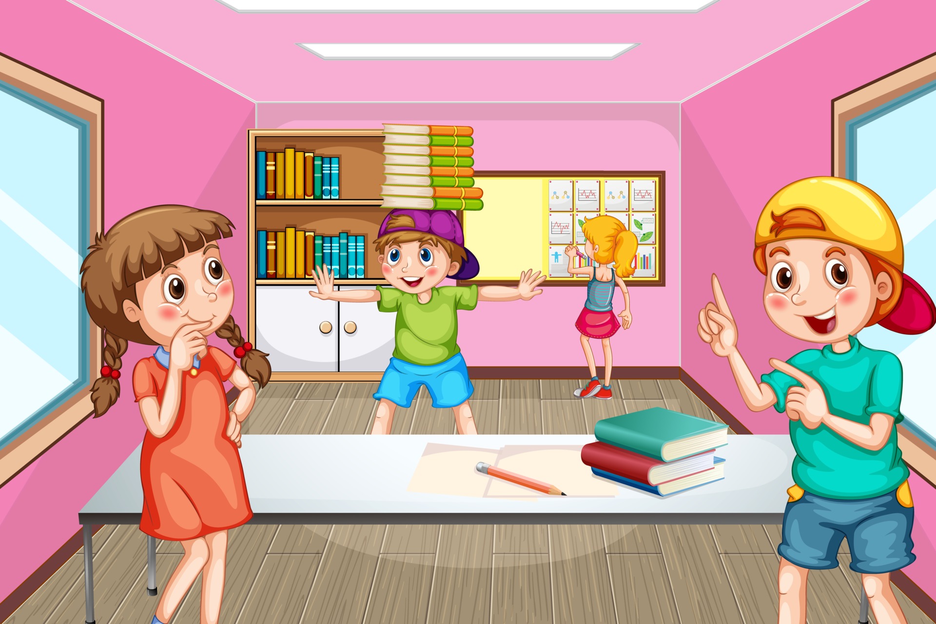 Students Spending Time During Break Time In The Classroom 2970021 