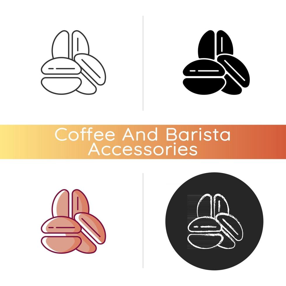 Coffee beans icon vector