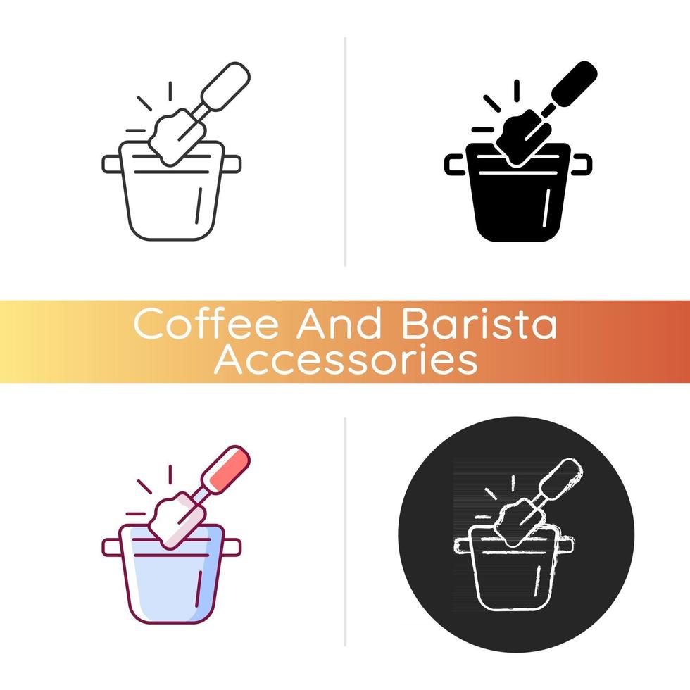 Coffee knock box icon vector