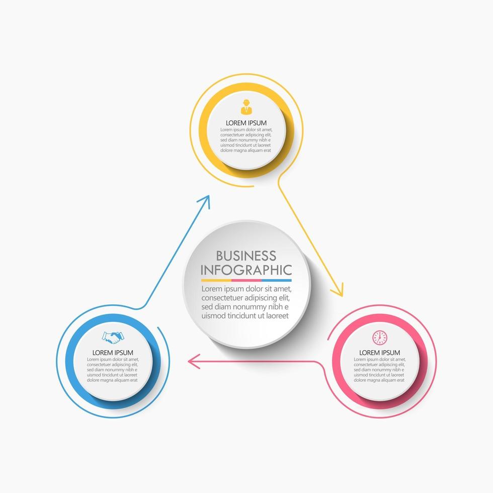Business circle infographic template vector