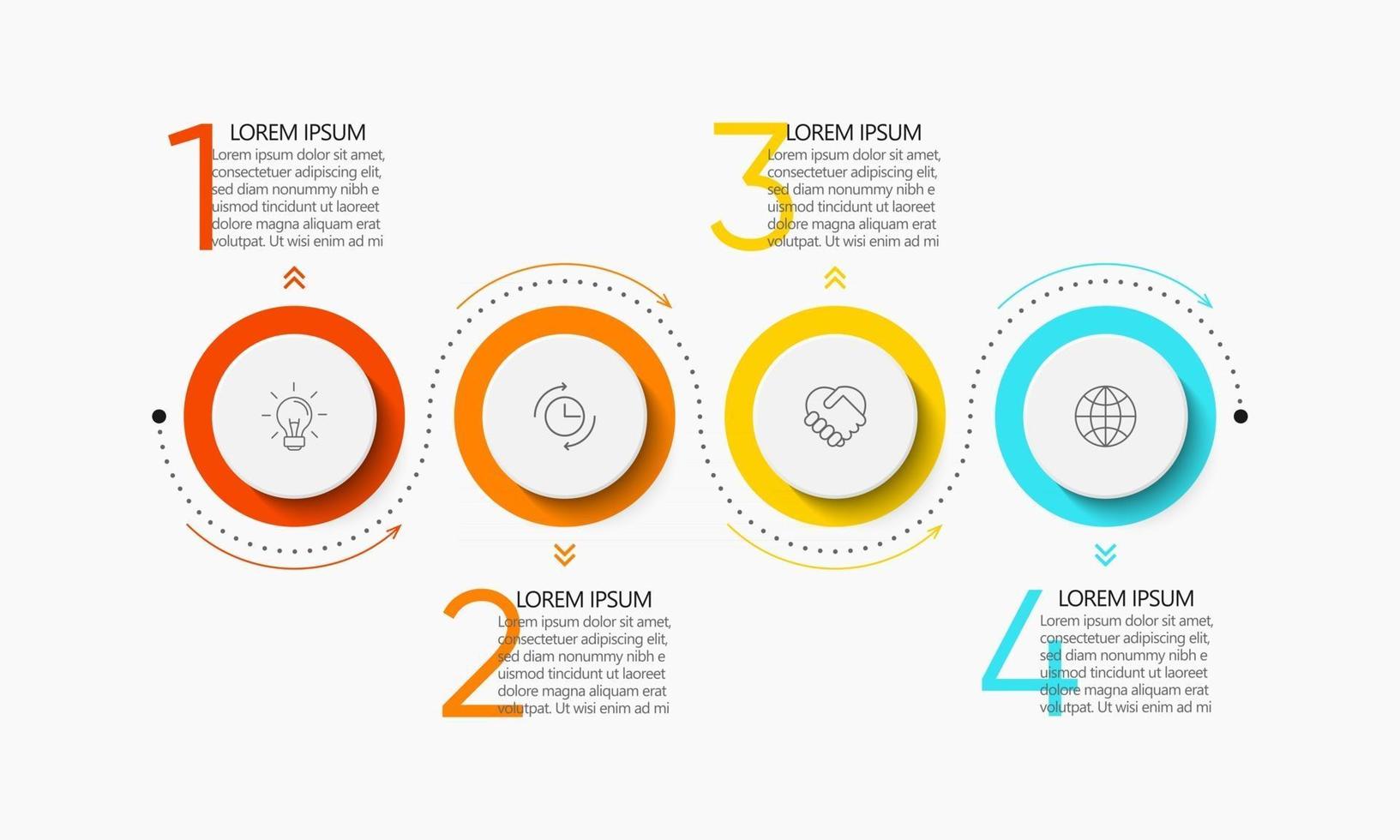 plantilla de infografía de visualización de datos comerciales vector