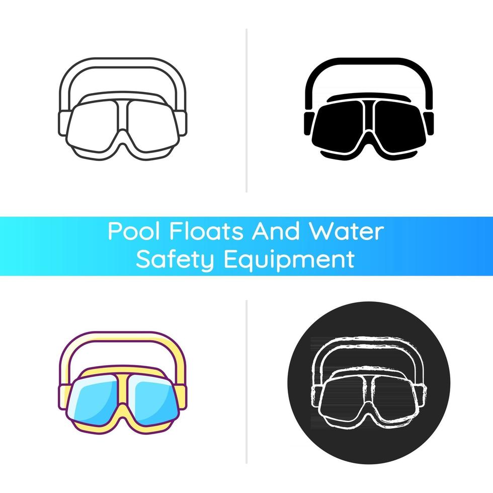 Swimming goggles icon vector