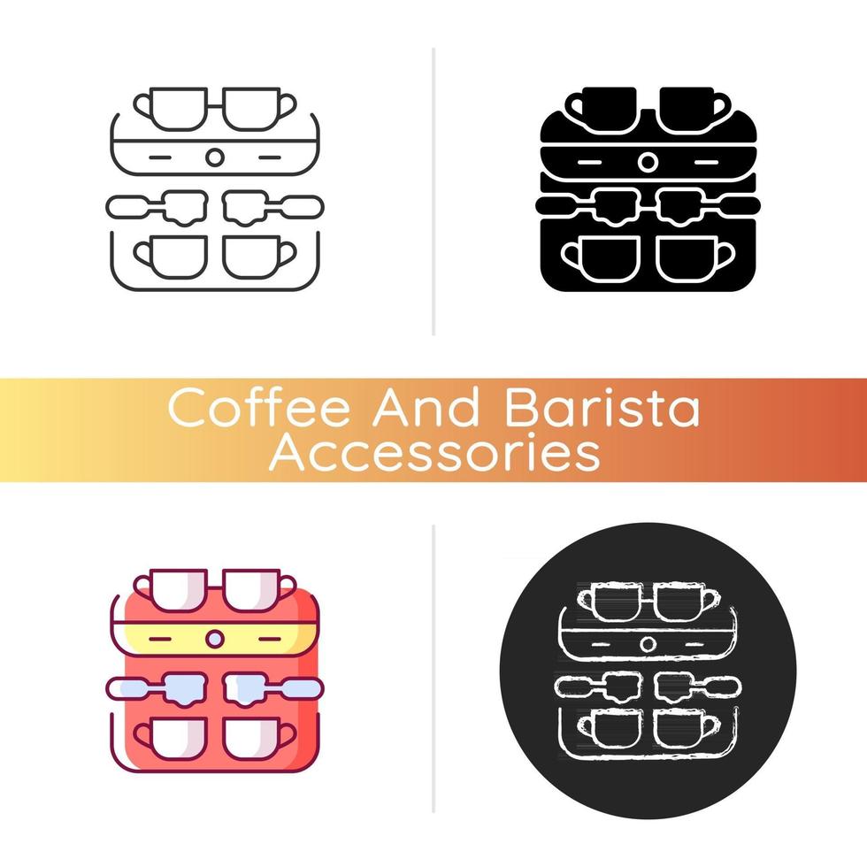 Professional coffee machine icon vector