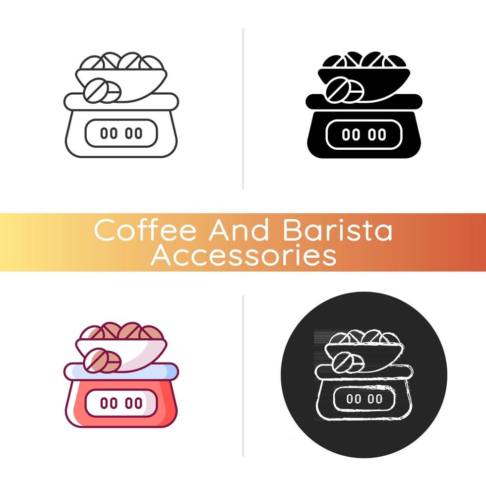 Coffee scale icon vector