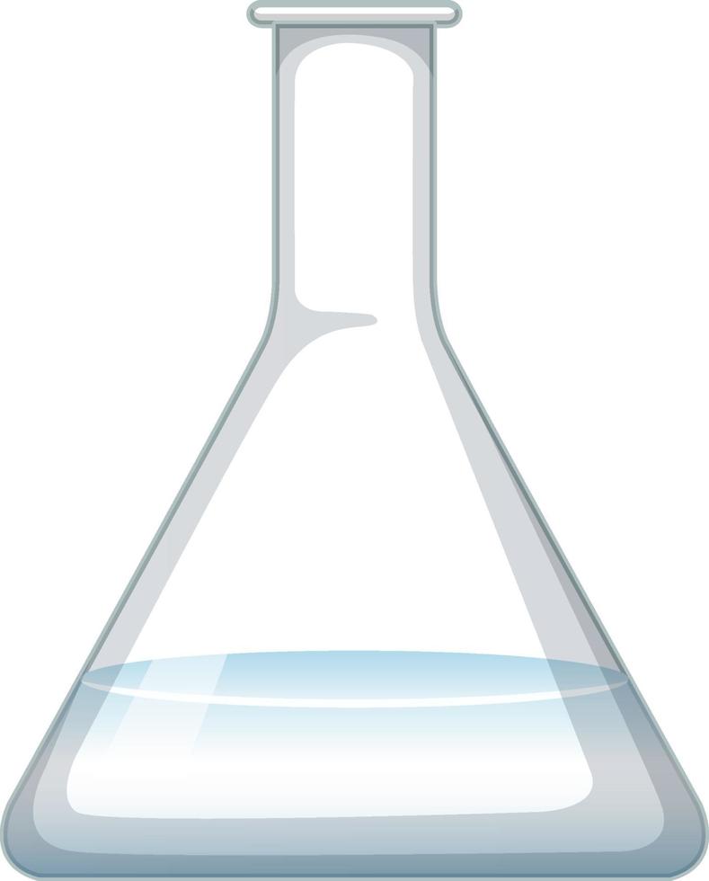 A Laboratory Equipment with A Flask on white background vector