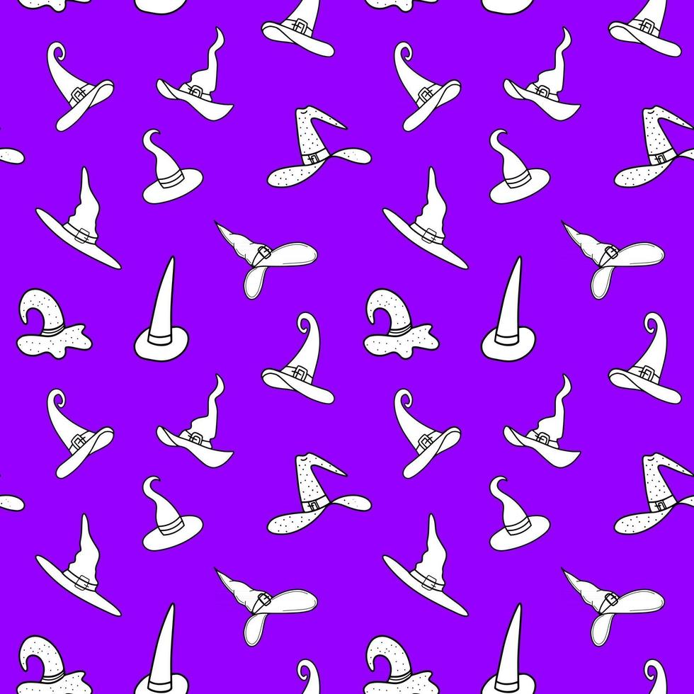 seamless pattern with a witch's hat vector