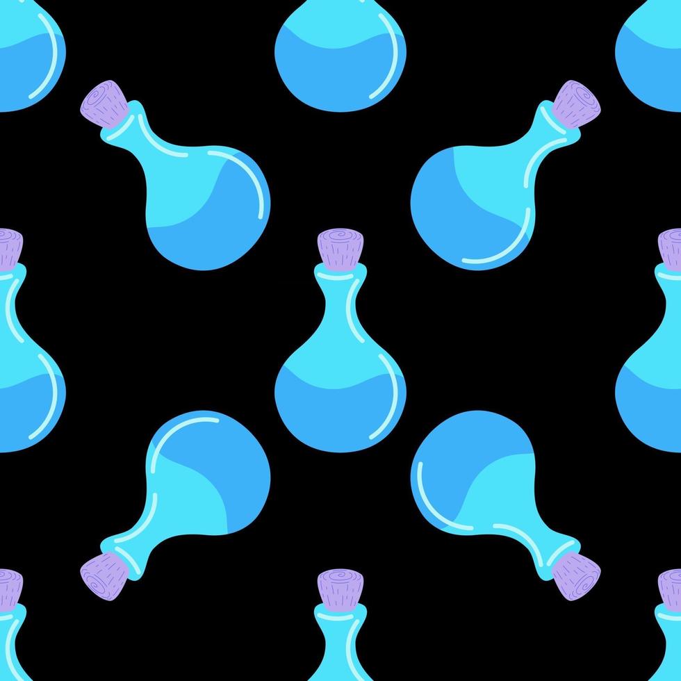 seamless pattern with magic potion vector