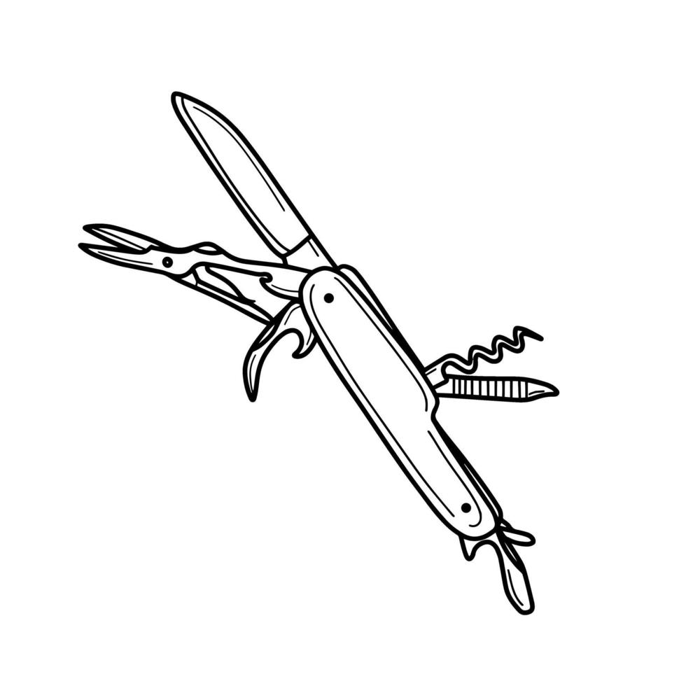 multitool knife. vector illustration