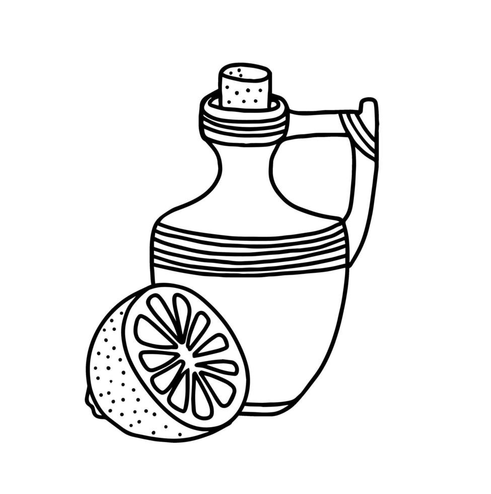 A pitcher of lemon. vector illustration