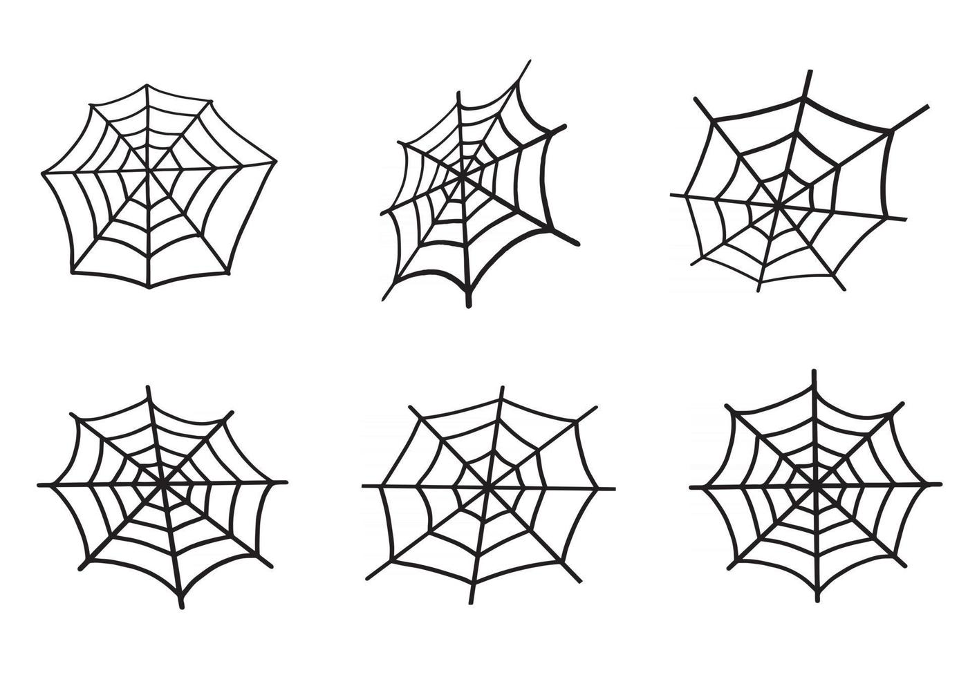 Spider Web set. vector illustration