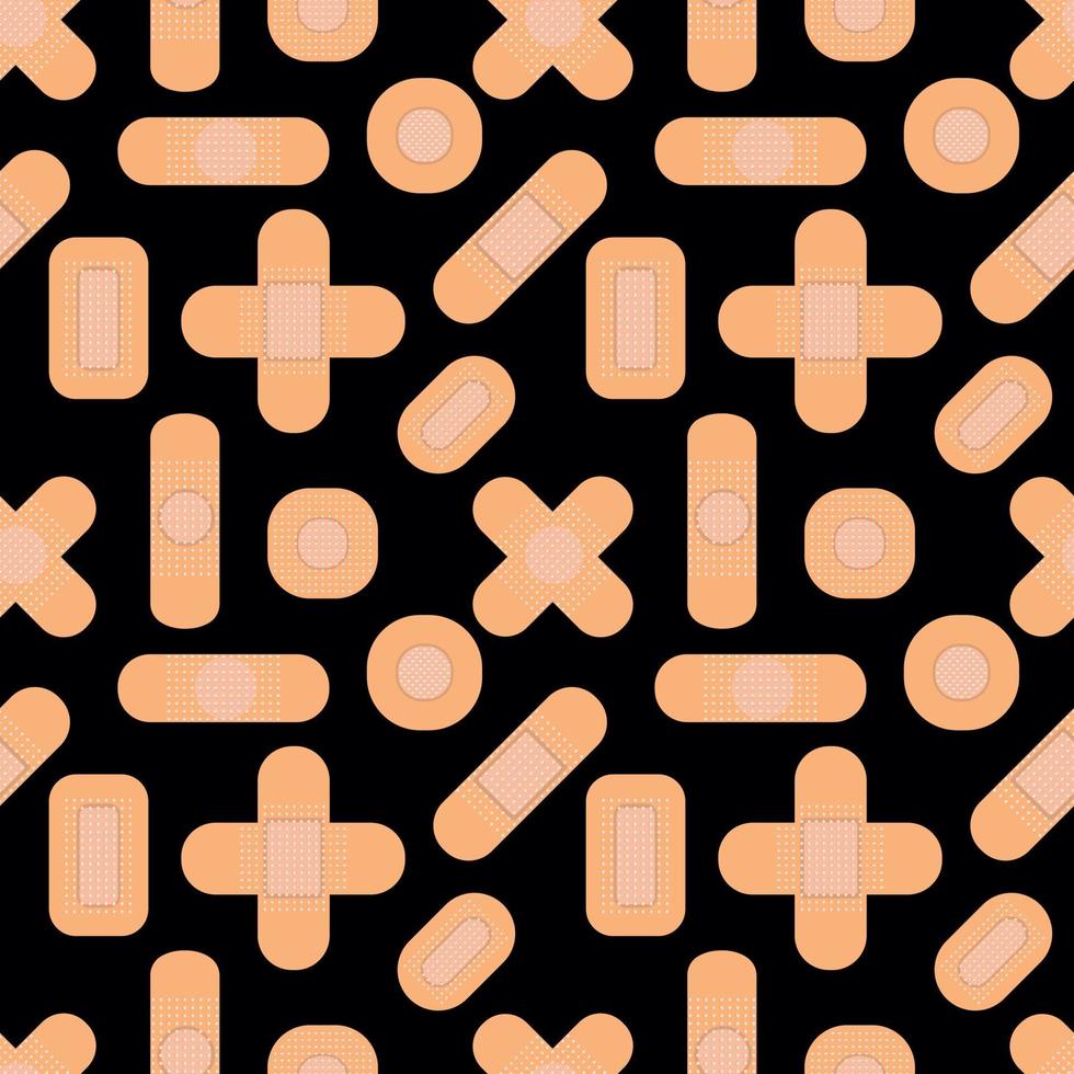 Seamless pattern with medical plasters. vector illustration.