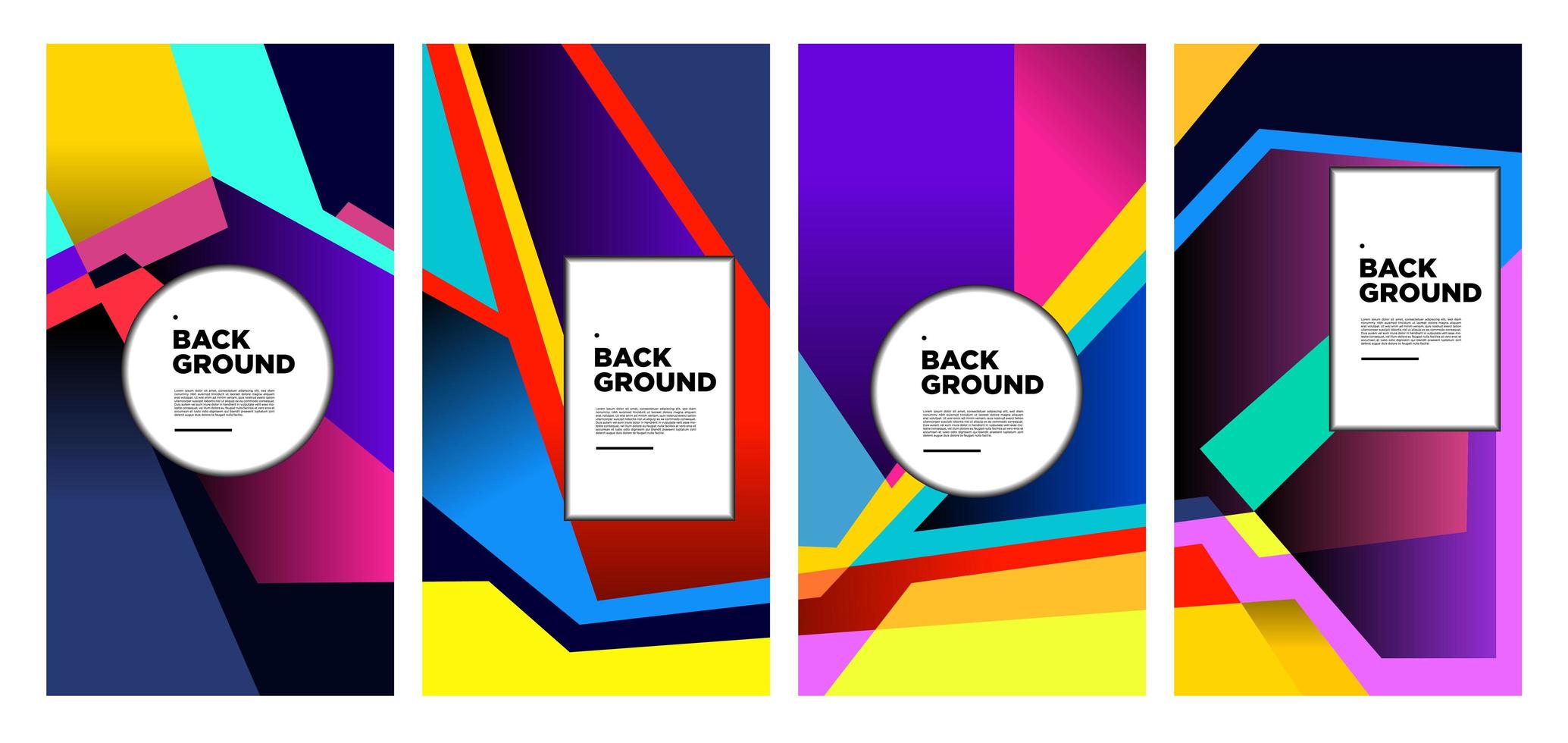 Vector colorful abstract fluid and geometric psychedelic background