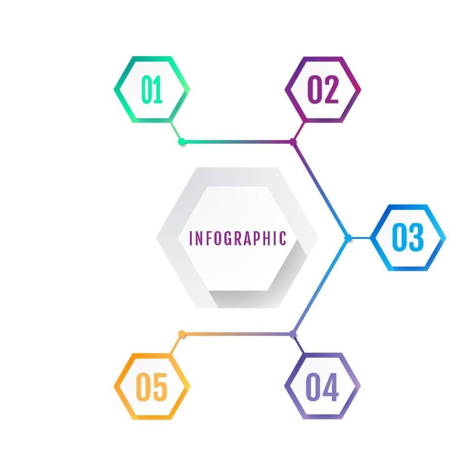 Modern Hexagon Business Infographic Design Template Vector