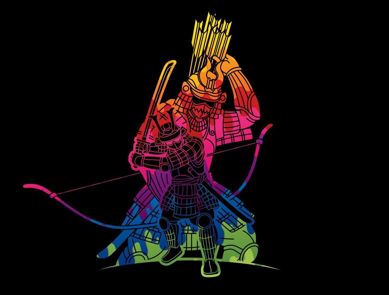 Abstract Samurai Warrior vector