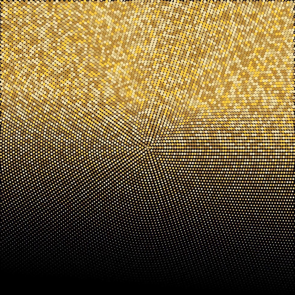 Golden Glitter Halftone Dotted Backdrop Gold Retro Pattern vector
