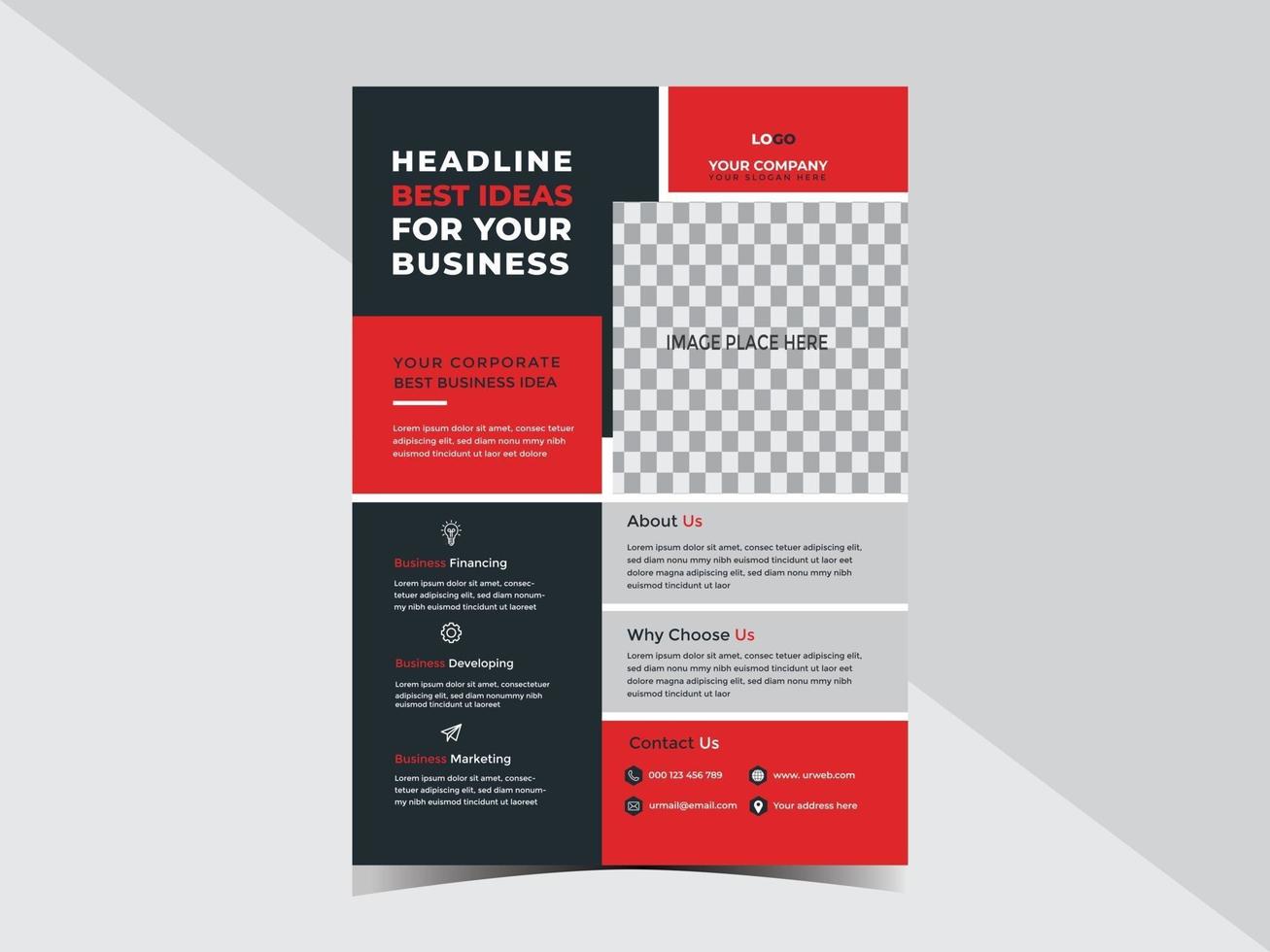 Corporate Multipurpose Business Flyer Design Template vector