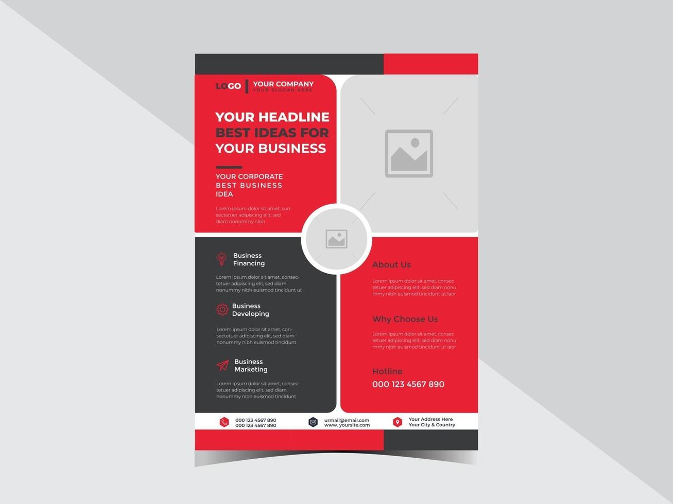 Corporate Multipurpose Business Flyer Design Template vector