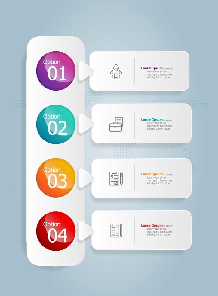 abstract tab bar vertical infographics presentation vector