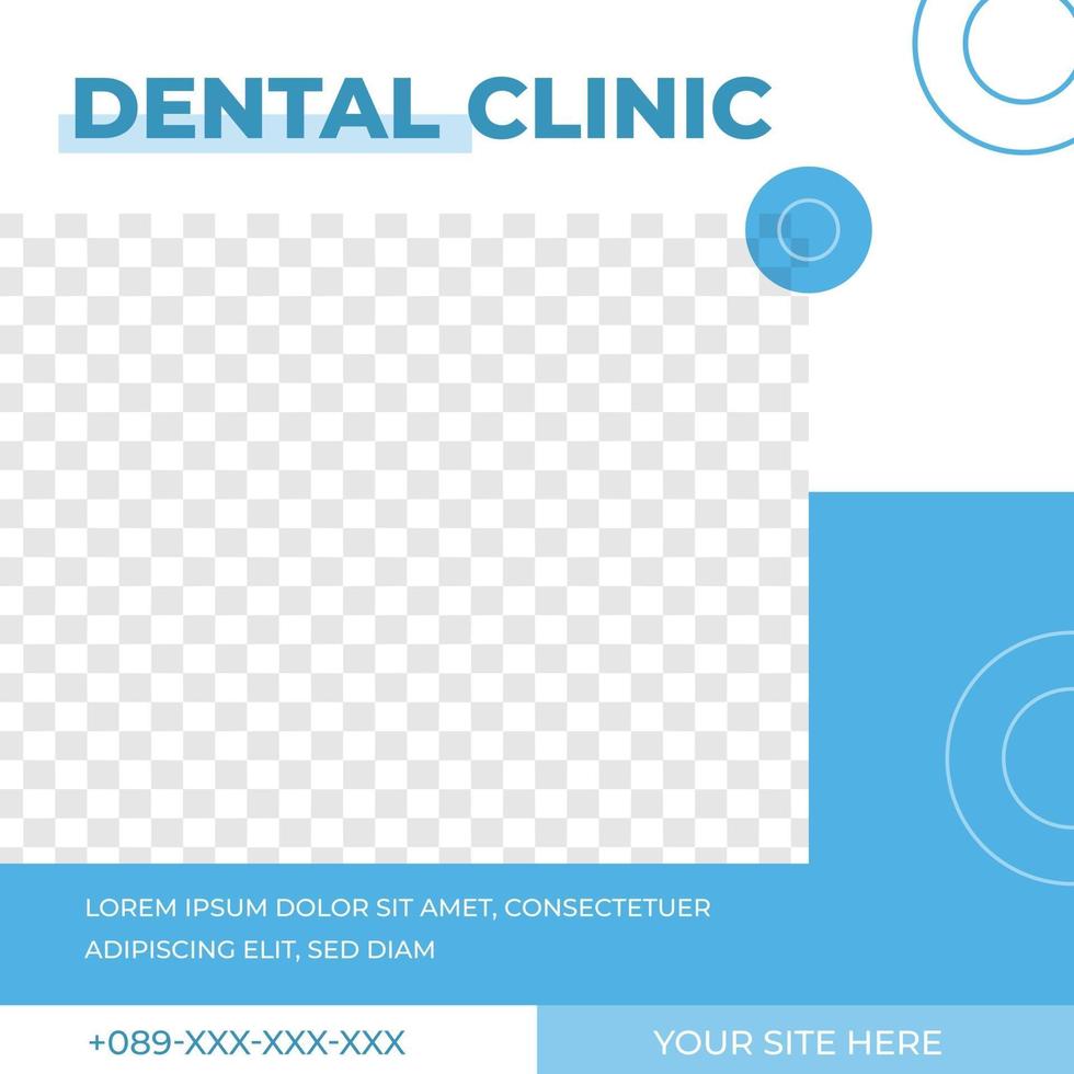 cartel de cuidado de los dientes dentales en las redes sociales vector